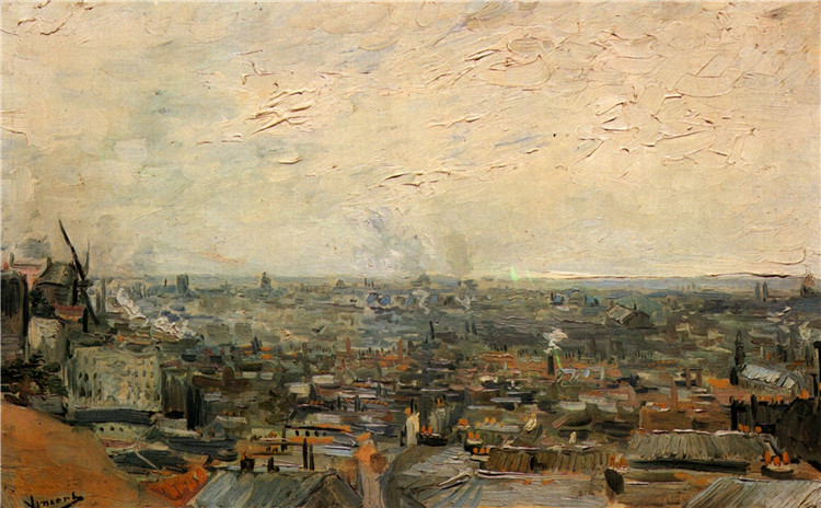 View Of Paris From Montmartre Van Gogh Oil Painting